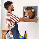 Dify Lion Wall Art Building Blocks Set (1889+ PCS) | Complex for Ages 14+ | 3D Wildlife Mosaic Display Model | Home & Office Wall Décor