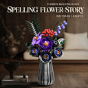 Dify Purple Flower Building Blocks Set (836+ PCS) | Decorative Floral DIY Model Kit | Artificial Flower Construction Set for Home & Office Décor