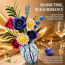 Dify Bunch of Flowers Building Blocks Set (787+ PCS) | Artificial Flower Bouquet DIY Model Kit | Decorative Blocks for Home & Office Décor| LED Lights