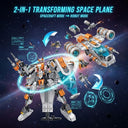 Dify 2-in-1 Space Plane Building Block Set (Model 9315), 692+ PCS Transforming Aircraft & Spacecraft Kit, STEM Construction Toy Gift for Kids & Teens