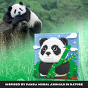 Dify Panda Wall Art Building Blocks Set (2064+ PCS) | 3D Wildlife Mosaic Display Model | Home & Office Wall Décor Complex for Ages 14+