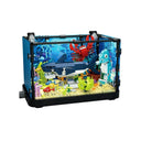 Dify Aquarium Building Blocks Set (648+ PCS) | Rotating Ocean Scene with Moving Shark, Coral Reef & LED Lights | Large Display Model for Kids & Adults | 5 Year Structural Warranty