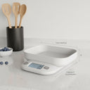 Dify Digital Kitchen Weighing Scale 5kg | 2-in-1 Detachable Bowl & Lid Design | 1g Accuracy | g/ml/oz/lb Units | Tare Function | LCD Display | Slim & Compact | 5 Years Warranty – Model K570 (White)