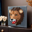 Dify Lion Wall Art Building Blocks Set (1889+ PCS) | Complex for Ages 14+ | 3D Wildlife Mosaic Display Model | Home & Office Wall Décor