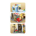 Dify Hotel Street Scene Building Blocks Set – 713+ Pieces City Architecture Model, Creative DIY Assembly ABS Bricks, Educational Construction Toy for Kids Ages 14+, Christmas Gift