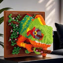 Dify Chameleon Wall Art Building Blocks Set (2691+ PCS) | Complex for Ages 14+ | 3D Reptile Mosaic Display Model | Home & Office Wall Décor