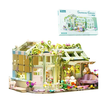Dify Sunshine Garden Building Blocks Set with USB LED Lights, 782+ Pcs Flower Garden Model Kit for Home Décor, 6 Months Structural Warranty