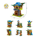 Dify 6-in-1 Tree House Building Blocks Set (1000+ Pieces) | STEAM Learning Construction Kit for Kids | Build Treehouses, Jungle Camps & Nature Adventures | 5 Year Structural Warranty