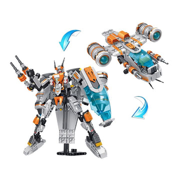 Dify 2-in-1 Space Plane Building Block Set (Model 9315), 692+ PCS Transforming Aircraft & Spacecraft Kit, STEM Construction Toy Gift for Kids & Teens