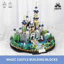 Dify Pink Flower Princess Castle Building Blocks Set (4500+ PCS) | Floral Palace Micro Blocks Model Kit Complex for Ages 14+ | LED Lights