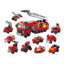 Dify || 10 in-1 Fire Truck Building Block Set || 323 Pcs || Emergency Rescue Vehicles Construction Kit for Kids Ages 6+