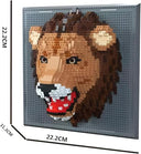 Dify Lion Wall Art Building Blocks Set (1889+ PCS) | Complex for Ages 14+ | 3D Wildlife Mosaic Display Model | Home & Office Wall Décor