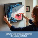 Dify Shark Wall Art Building Blocks Set (1926+ PCS) | Complex for Ages 14+ | 3D Marine Life Mosaic Display Model | Home & Office Wall Décor
