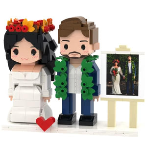 Dify Custom 2-Character Photo Building Blocks Set | Personalized Picture Mosaic Brick Art Kit | DIY Couple Memory Frame Gift