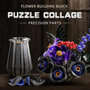 Dify Purple Flower Building Blocks Set (836+ PCS) | Decorative Floral DIY Model Kit | Artificial Flower Construction Set for Home & Office Décor