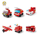 Dify 6-in-1 Fire Truck Building Block Set Toys | STEAM Kit for Kids | Build Fire Engines, Rescue Vehicles & More (1000+ Pcs) | Birthday Gift for Boys & Girls