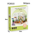 Dify Garden Courtyard Model House Building Block Set || with LED Lights || Perfect STEM Toy Gift for Kids || 705+ Pcs