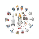 Dify || 2 in 1 Space Rocket & Falcon Heavy Rocket Building Blocks Set || 1000+ Pcs || 6-in-1 STEAM Aerospace Kit || 79 Pcs || Compatible Bricks | 5 Year Structural Warranty