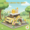 Dify Duck Lemon Tea Car Building Blocks Set (260+ PCS) | Cute Beverage Vehicle Model Kit | Creative Mini Construction Toy for Kids & Collectors