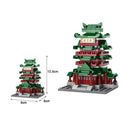 Dify Tengwang Pavilion Building Block Set, 158 Pcs Ocean Chinese Architecture Series, Compatible with Major Brick Brands, 5 Year Structural Warranty