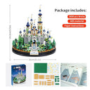 Dify Pink Flower Princess Castle Building Blocks Set (4500+ PCS) | Floral Palace Micro Blocks Model Kit Complex for Ages 14+ | LED Lights