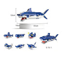 Dify Shark Building Blocks Set – 1000+ PCS Ocean Animal Construction Toy, Large Shark & Mini Sea Creatures Model, STEM Educational DIY Bricks Kit for Kids & Adults Ages 6+ | 5 Year Structural Warranty