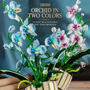Dify 2-Color Orchid Building Blocks Set (1192+ PCS) | Artificial Orchid Flower DIY Model Kit | Dual Tone Floral Décor for Home & Office