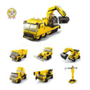 Dify 6-in-1 Construction Truck Building Block Set Toys | STEAM Kit for Kids | Excavators, Dump Trucks (1000+ Pcs) | Birthday Gift for Boys & Girls