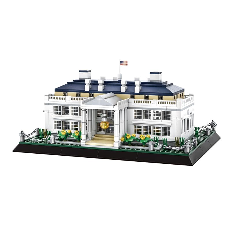 Dify White House Architecture Building Blocks Set (895+ PCS) | Washington Landmark Model Kit for Kids & Adults | Educational STEM Construction Toy | 5 Year Structural Warranty