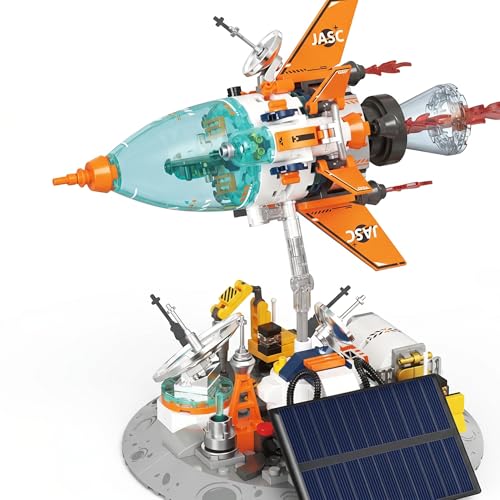 Dify Solar Powered Rocket Building Blocks Set (341+ PCS) | STEM Space Launch Vehicle Model Kit | Educational Construction Toy for Kids