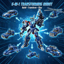 Dify 6-in-1 Robot Building Blocks Set (750+ PCS) | Transforming Mech Models Construction Kit | STEM Educational Toy for Kids & Teens | Creative Play Set
