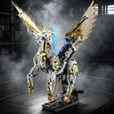 Dify Mechanical Unicorn Building Blocks Set (1499+ PCS) | Complex for Ages 14+ | Light-Up Articulated Fantasy Animal Model with Stand | STEM Construction Toy