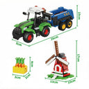 Dify 4-in-1 Tractor Building Block Set, 1010+ PCS Farm Vehicle Construction Kit with Tractor, Harvester & Attachments, STEM Toy Gift for Kids & Teens