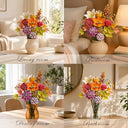 Dify Bouquet Flower Building Blocks Set (813+ PCS) | Artificial Floral Arrangement DIY Model Kit | Botanical Home & Office Décor Gift