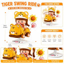 Dify Tiger Rocking Ride Building Blocks Set 188+ Pcs | Cute Cartoon Animal Scooter Model | Creative Display Toy for Kids & Collectors