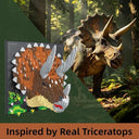Dify Triceratops Wall Art Building Blocks Set (2170+ PCS) | Complex for Ages 14+ | 3D Dinosaur Mosaic Display Model | Home & Office Wall Décor