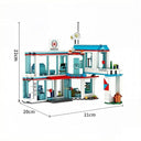 Dify City Hospital STEM 3-in-1 Building Block Set, 687 PCS Multi-Model Kit with Ambulance, Truck & Rescue Helicopter, City Series Construction Toy for Kids 6+