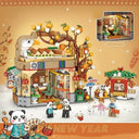 Dify New Year Roast Duck Store Building Blocks Set (1416+ PCS) | Chinese Street View Architecture Model Kit | Creative Display Décor for Teens & Adults
