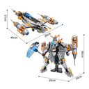 Dify Title 2-in-1 Space Plane Building Block Set (Model 9316), 689+ PCS Transforming Aircraft & Spacecraft Kit, STEM Construction Toy Gift for Kids & Teens
