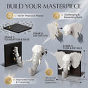 Dify Elephant Wall Art Building Blocks Set (1645+ PCS) | Complex for Ages 14+ | 3D Wildlife Mosaic Display Model | Home & Office Wall Décor