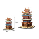 Dify Guanque Tower Building Blocks Set, 146 Pcs Ocean Chinese Architecture Series, Compatible with Major Brick Brands, 5 Year Structural Warranty