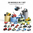 Dify 30-in-1 Mini Cars Building Block Set, 835+ PCS Multi-Model Vehicle Construction Kit, STEM Engineering Toy for Kids,