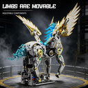 Dify Mechanical Unicorn Building Blocks Set (1499+ PCS) | Complex for Ages 14+ | Light-Up Articulated Fantasy Animal Model with Stand | STEM Construction Toy