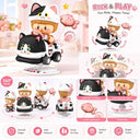 Dify Lucky Cat Rocking Ride Building Blocks Set 190+ Pcs | Cute Cartoon Kitty Scooter Model | Creative Display Toy for Kids & Collectors