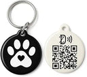 Dify Smart Pet ID Tag with QR Code & NFC | No Subscription | Instant Scan & Contact Info Access | Track & Reunite Lost Pets Quickly | Waterproof, Durable Dog & Cat Tag | Lifetime Access [Black]