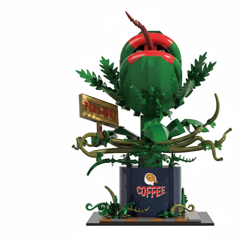 Dify || Piranha Plant Building Kit || 838 PCS || Cannibal Flower Model with Movable Mouth || DIY Plant Decor Toy for Adults & Teens