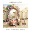 Dify Vintage Wedding Car Building Blocks Set (290+ PCS) | Classic Bridal Vehicle Model Kit | Creative Mini Construction Toy & Display Décor
