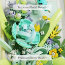 Dify Green Bouquet Building Blocks Set (728+ PCS) | Artificial Green Floral Arrangement DIY Model Kit | Decorative Plant Décor for Home & Office