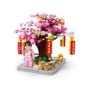 Dify Cherry Blossom Tree Building Block Set – 164 Pcs Miniature Sakura Scene Kit with Girl Figure, Home Decor Toy for Ages 6+, Compatible with Major Brands | 5 Year Structural Warranty
