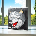 Dify Wolf Wall Art Building Blocks Set (2214+ PCS) | Complex for Ages 14+ | 3D Wildlife Mosaic Display Model | Home & Office Wall Décor